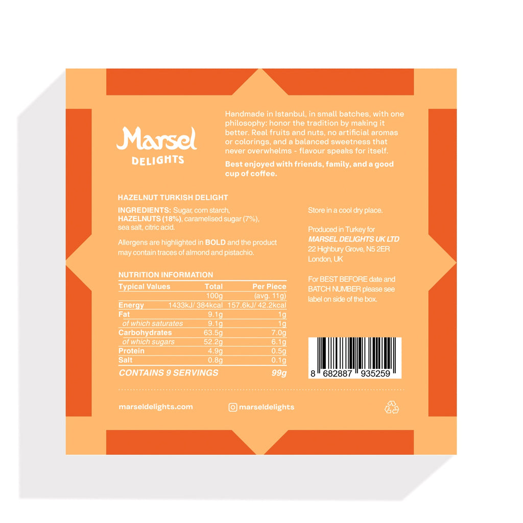 Hazelnut Turkish Delight